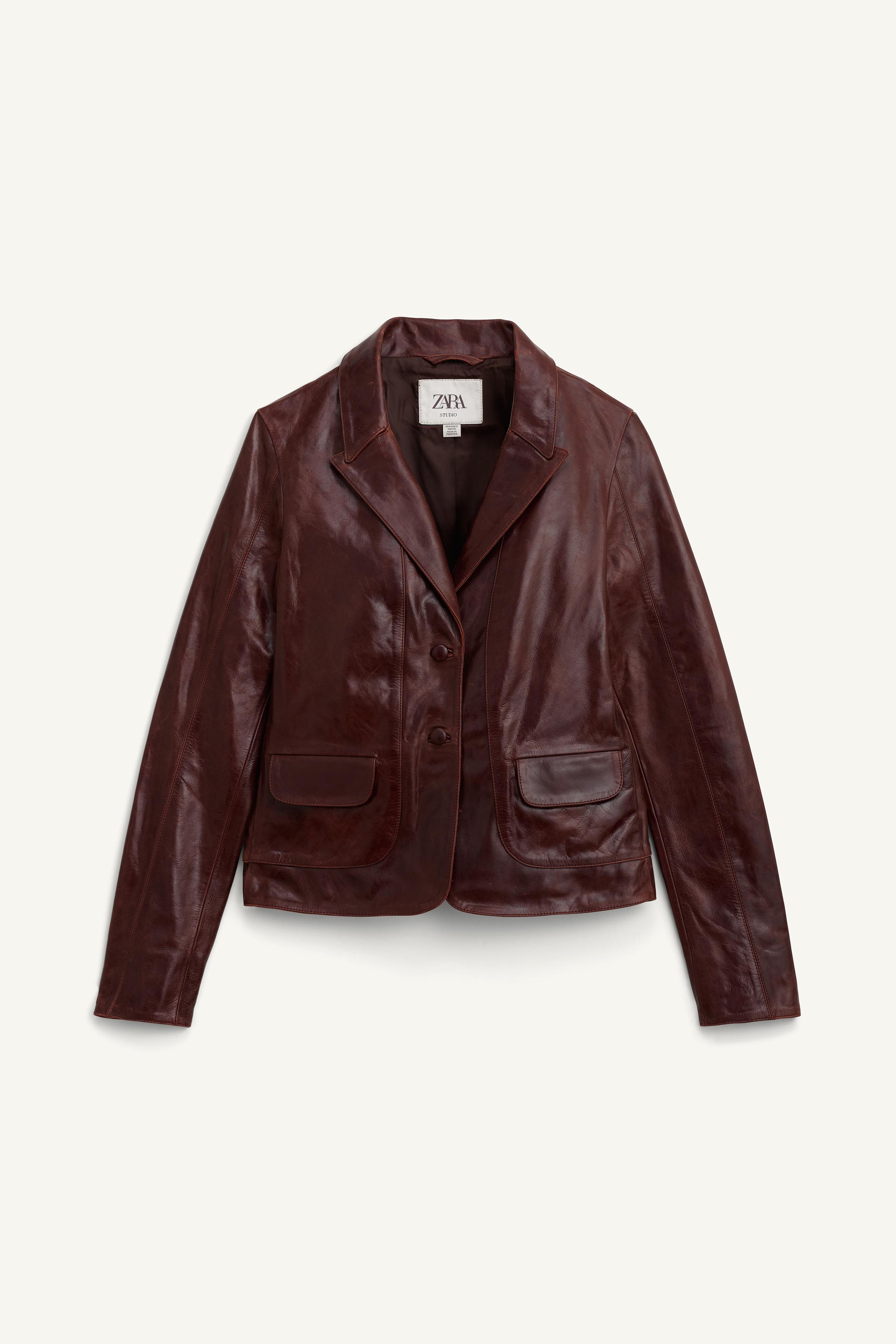 LIMITED EDITION 100% LEATHER CROPPED BLAZER